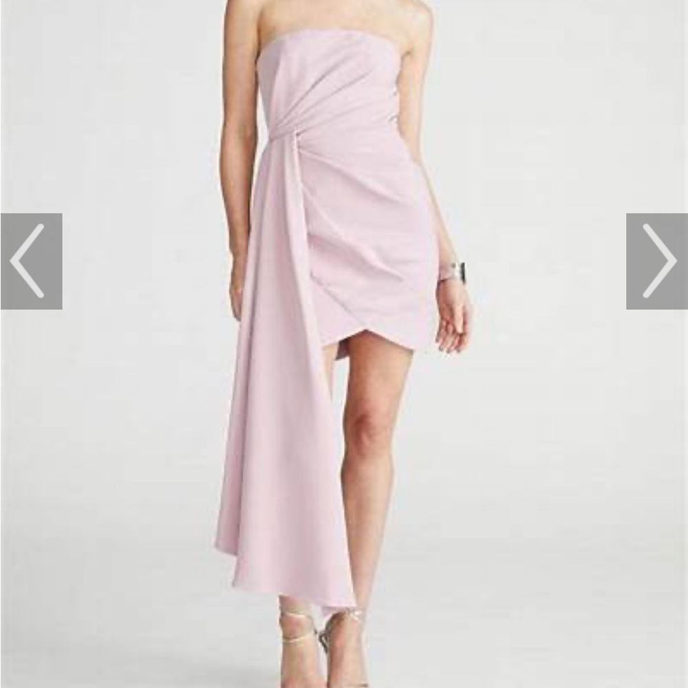 Halston Heritage Pink Strapless Mini Dress